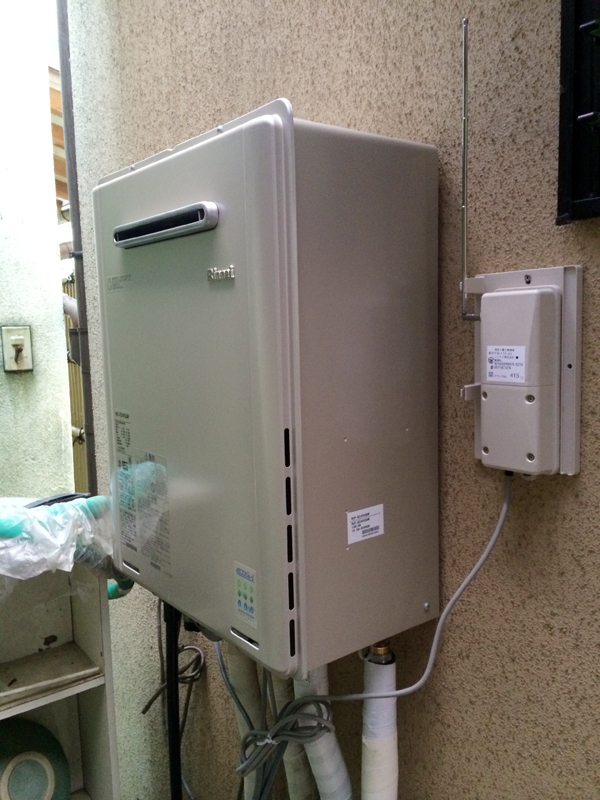 無線式の給湯器が取り付ました