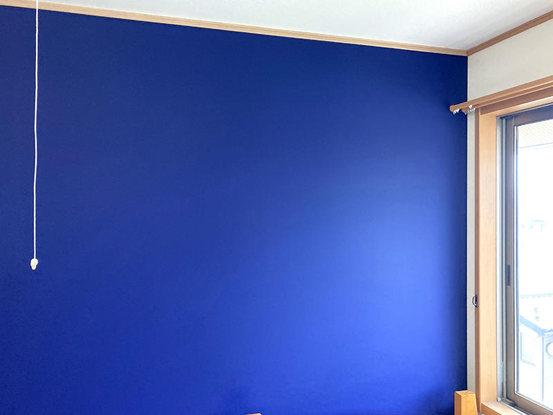 子ども部屋リフォーム完成　アクセントクロス　リリカラ　LL5725｜滋賀でリフォームするなら匠工房