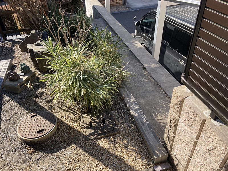 フェンスリフォーム施工前　フェンスのない状態｜滋賀でリフォームするなら匠工房