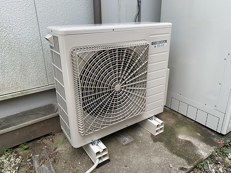 エコキュートリフォーム完成　室外機｜滋賀でリフォームするなら匠工房