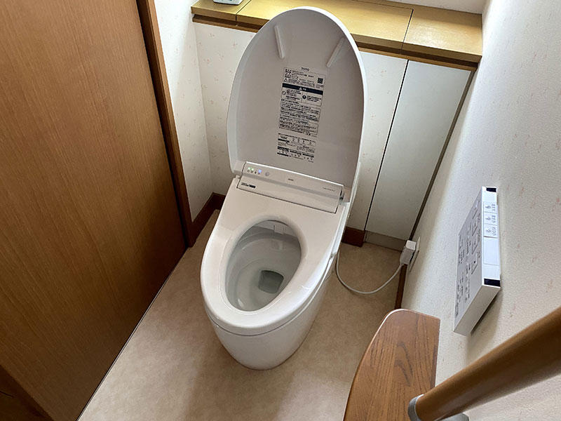 トイレリフォーム完成　タンクレストイレ｜滋賀でリフォームするなら匠工房