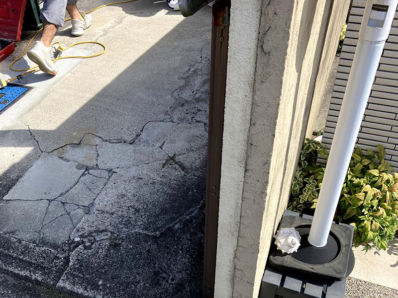 ガレージリフォーム施工前　柱｜滋賀でリフォームするなら匠工房