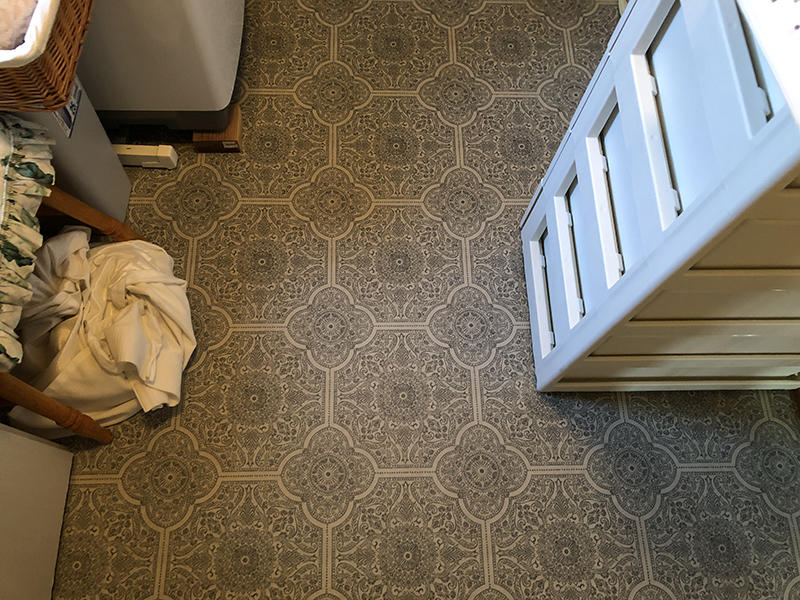 水まわりリフォーム完成　おしゃれクッションフロア｜滋賀でリフォームするなら匠工房