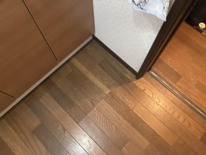 床リフォーム施工前　洗面所の床｜滋賀でリフォームするなら匠工房