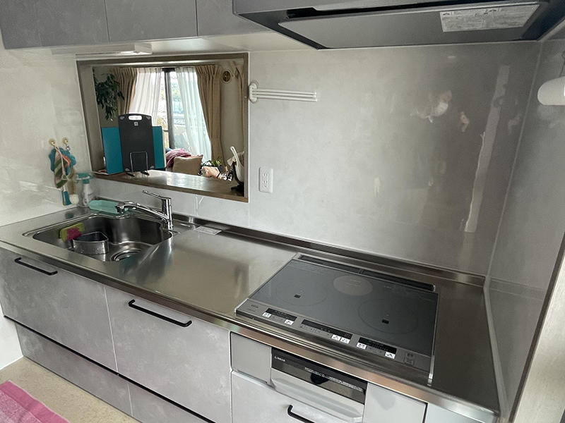 キッチンリフォーム完成　システムキッチン　クリナップ　ラクエラ｜滋賀でリフォームするなら匠工房