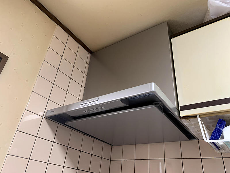 レンジフードリフォーム完成　レンジフード　パナソニック　スマートフードⅡ｜滋賀でリフォームするなら匠工房