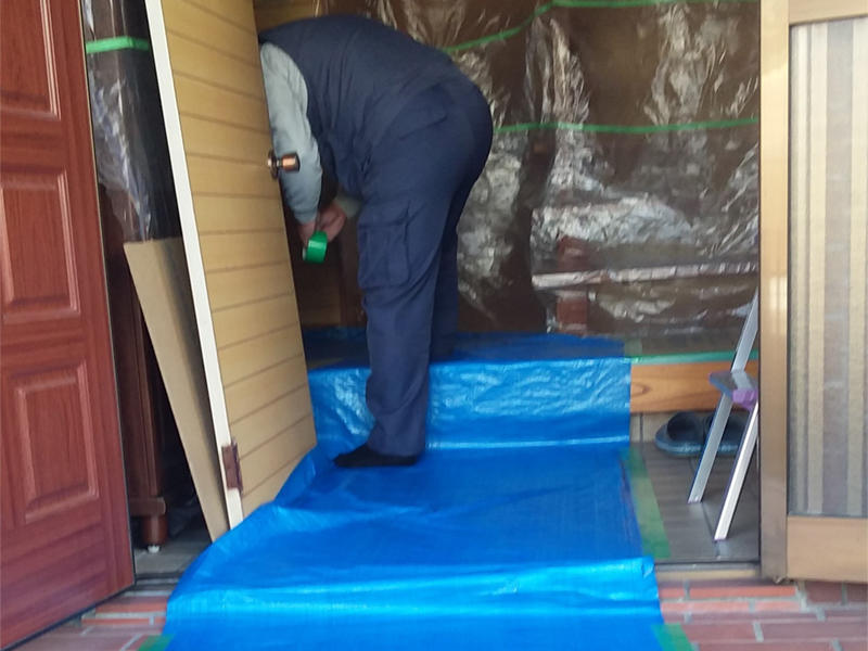 解体　室内　養生　内装