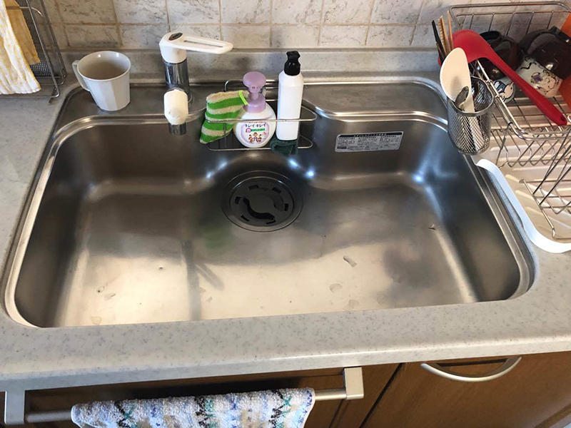 キッチン水栓リフォーム施工前 キッチン水栓|滋賀でリフォームするなら匠工房