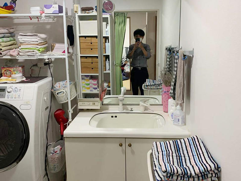 洗面リフォーム施工前　洗面台｜滋賀でリフォームするなら匠工房