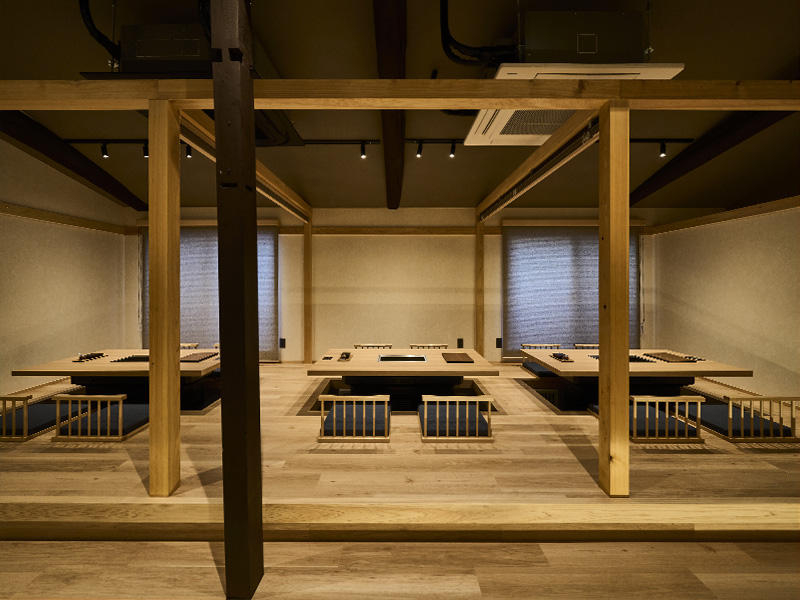 肉料理 川もり様　飲食店　大人数の宴会バージョン｜滋賀や大阪で店舗リフォームなら匠工房