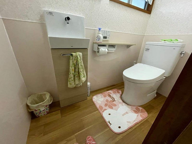 トイレリフォーム完成 腰までパネル|滋賀でリフォームするなら匠工房