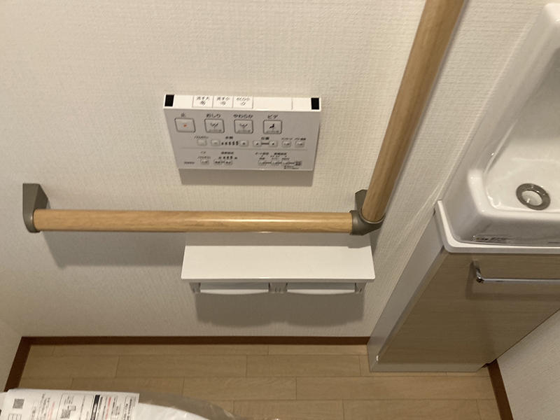 トイレリフォーム完成　埋め込み手洗い器｜滋賀でリフォームするなら匠工房