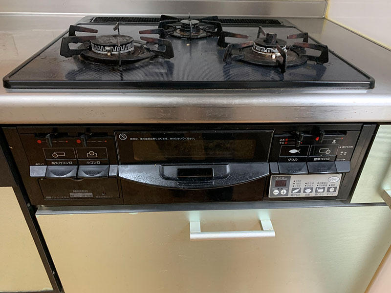 ガスコンロリフォーム施工前　ガスコンロ｜滋賀でリフォームするなら匠工房