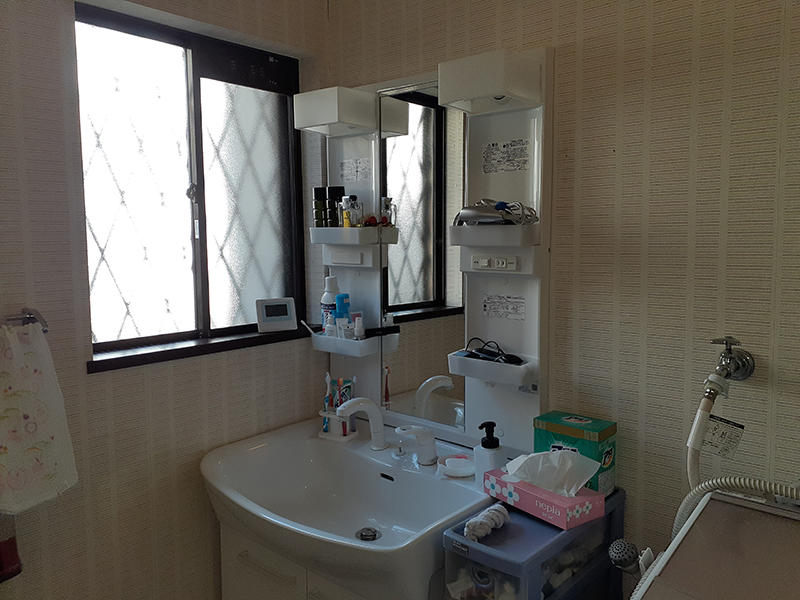 洗面リフォーム施工前　洗面脱衣室｜滋賀でリフォームするなら匠工房