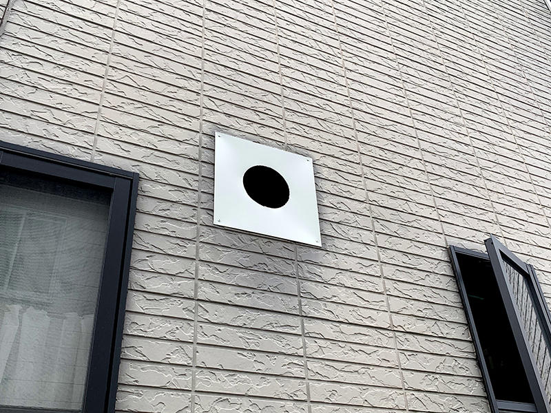 レンジフードリフォーム施工中　換気扇外部｜滋賀でリフォームするなら匠工房