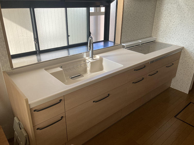 キッチンリフォーム完成　木目調｜滋賀でリフォームするなら匠工房