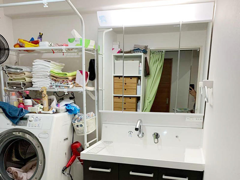 洗面リフォーム完成　洗面台　リクシル　ピアラ｜滋賀でリフォームするなら匠工房