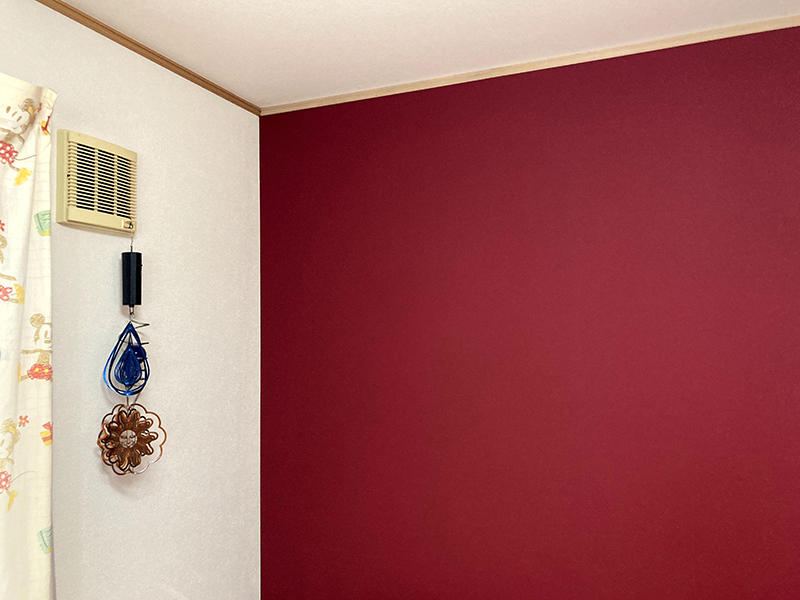 子ども部屋リフォーム完成　アクセントクロス　リリカラ　LL5732｜滋賀でリフォームするなら匠工房