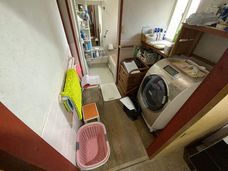 お風呂リフォーム施工前　脱衣室｜滋賀でリフォームするなら匠工房