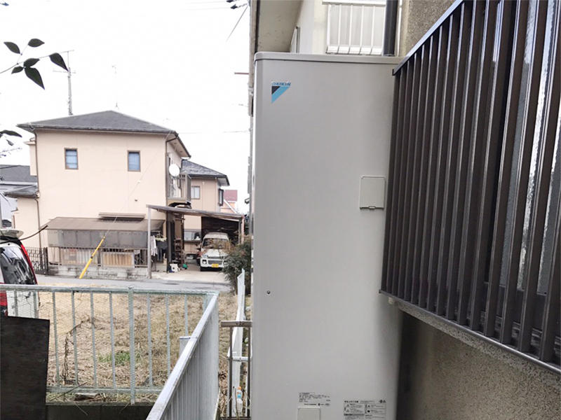 滋賀　湖南市　エコキュート　配管