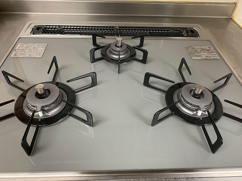 ガスコンロリフォーム完成　ガスコンロ　クリナップ　ガラストップコンロ｜滋賀でリフォームするなら匠工房