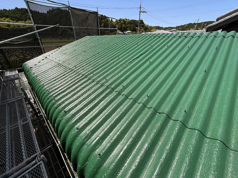 屋根塗装リフォーム完成 倉庫屋根|滋賀でリフォームするなら匠工房