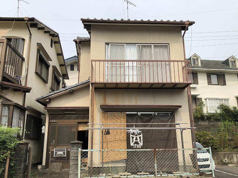 外壁リフォーム施工前　モルタル｜滋賀でリフォームするなら匠工房