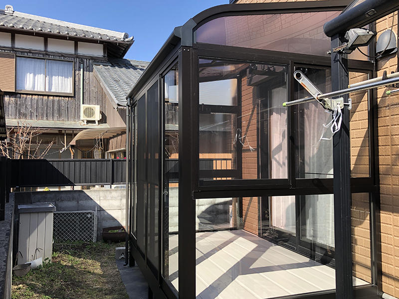 サンルーム完成　サンルーム　YKKAP　ソラリア｜滋賀でリフォームするなら匠工房