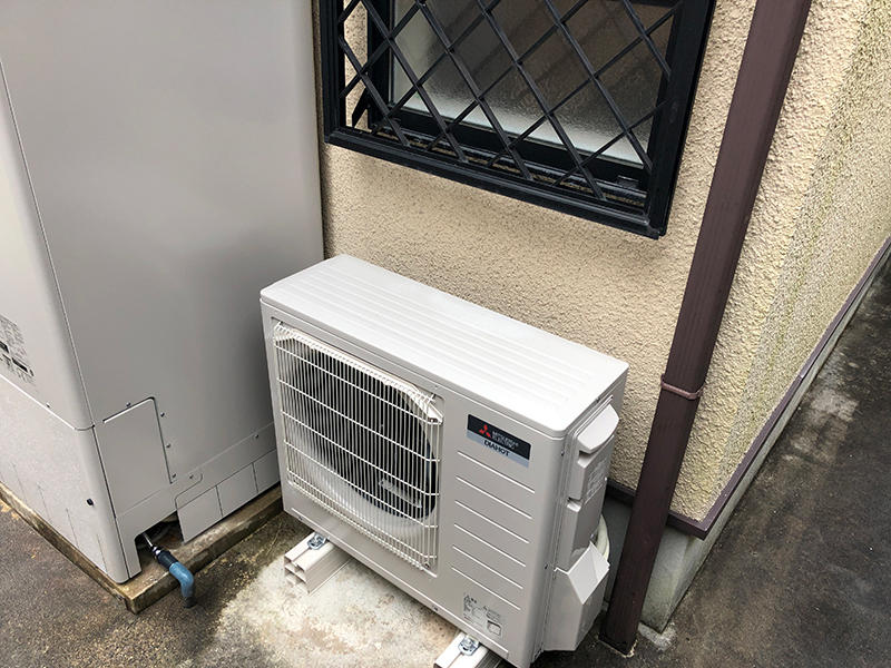 エコキュートリフォーム完成　室外機｜滋賀でリフォームするなら匠工房