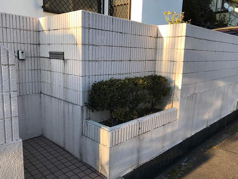 施工前　ブロック塀