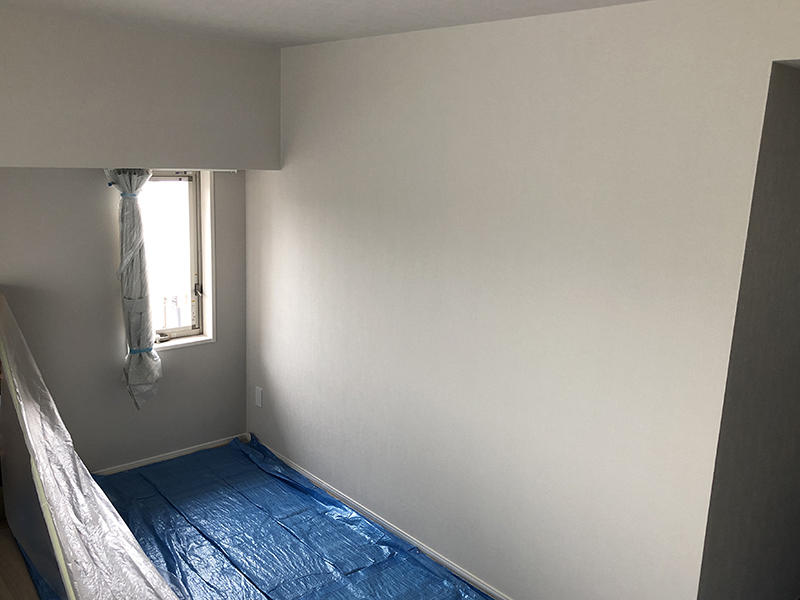 リビングリフォーム施工中　解体前に養生します｜滋賀でリフォームするなら匠工房