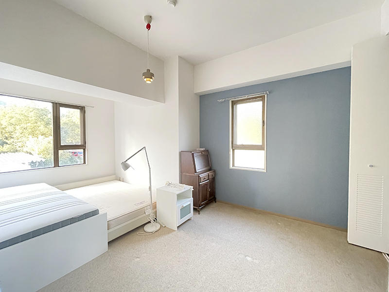 マンションリフォーム完成　洋室：アクセントクロス｜滋賀でリフォームするなら匠工房