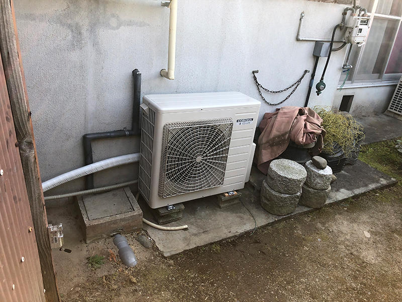 エコキュートリフォーム完成　室外機｜滋賀でリフォームするなら匠工房