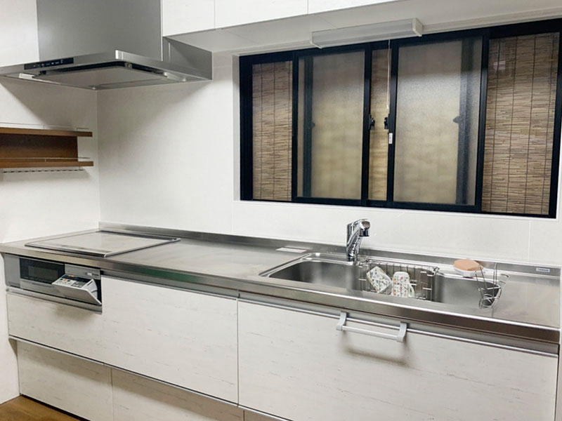 キッチンリフォーム完成 システムキッチン クリナップ ラクエラ|滋賀でリフォームするなら匠工房