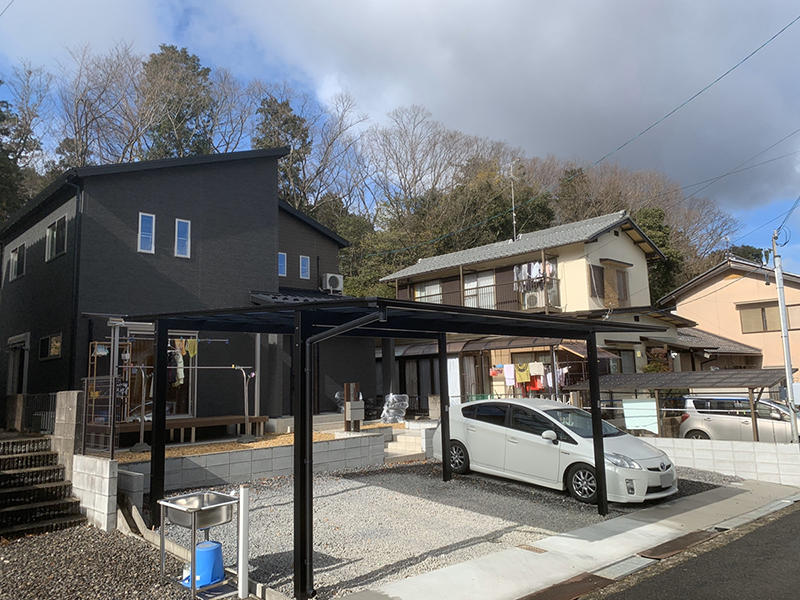 新築フォーセンス完成　カーポート｜滋賀で家を建てるなら