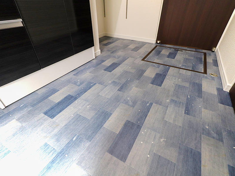 新築フォーセンス　洗面脱衣室：クッションフロア｜滋賀で家を建てるなら匠工房