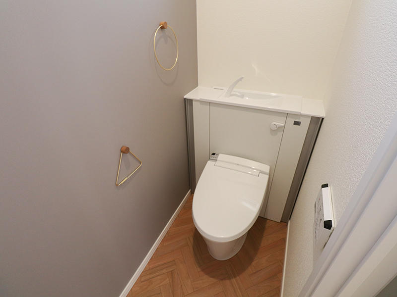 新築ゼロキューブ完成　1階：トイレ｜滋賀で家を建てるなら匠工房