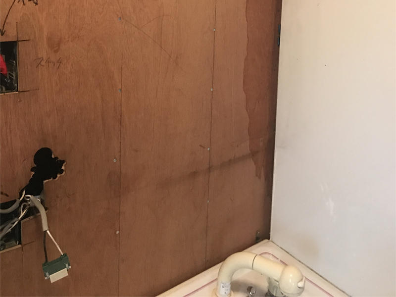 脱衣室　洗面　手洗い器　施工事例