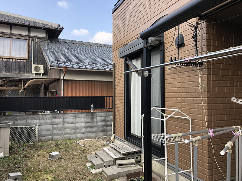 サンルーム施工前　掃き出し窓｜滋賀でリフォームするなら匠工房