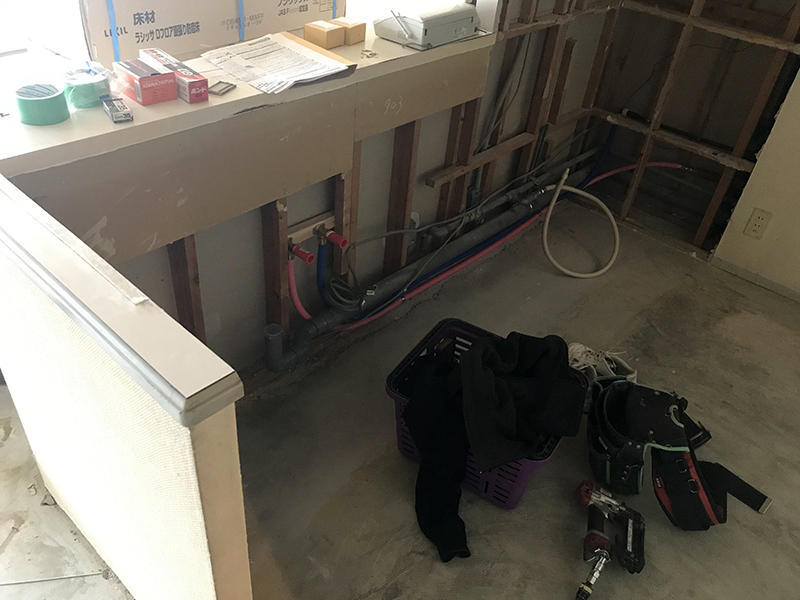 マンションリフォーム施工前 キッチン解体|滋賀でリフォームするなら匠工房