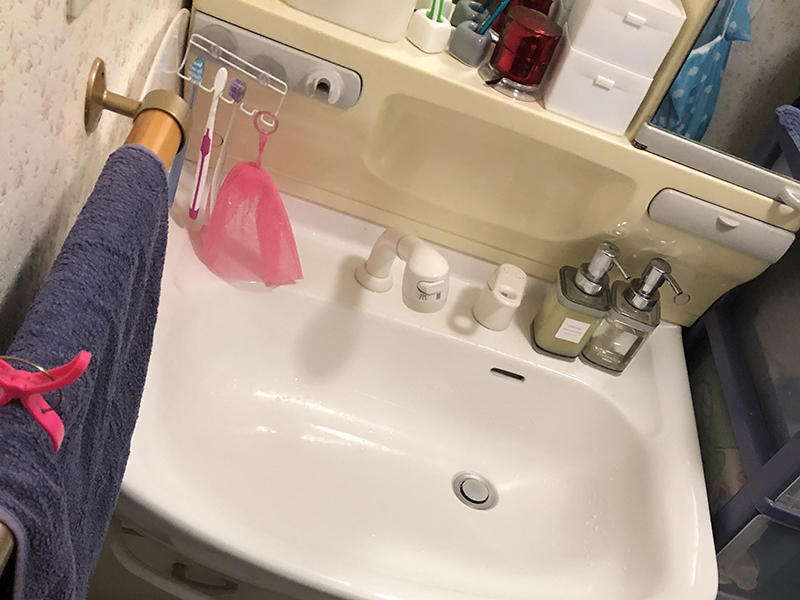 洗面リフォーム施工前　洗面台｜滋賀でリフォームするなら匠工房