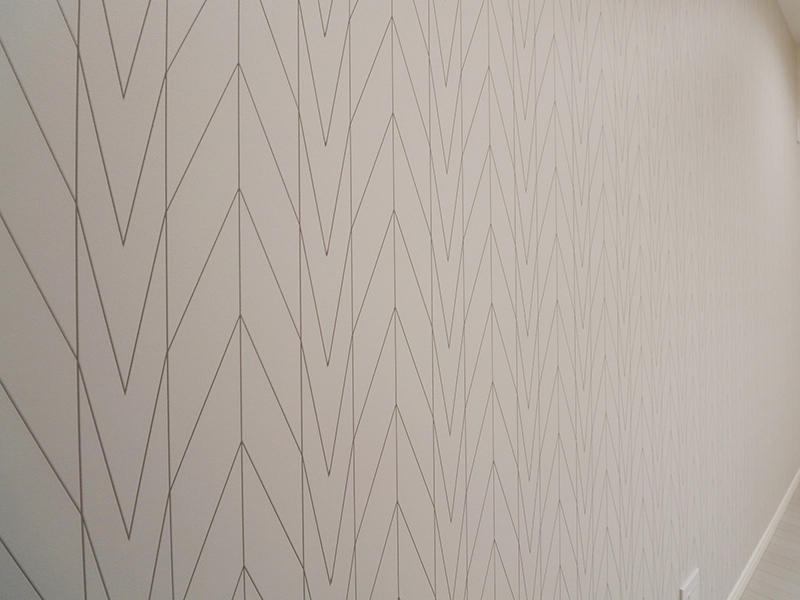 ゼロキューブ　アクセントクロスでおしゃれに｜滋賀で新築建てるなら匠工房