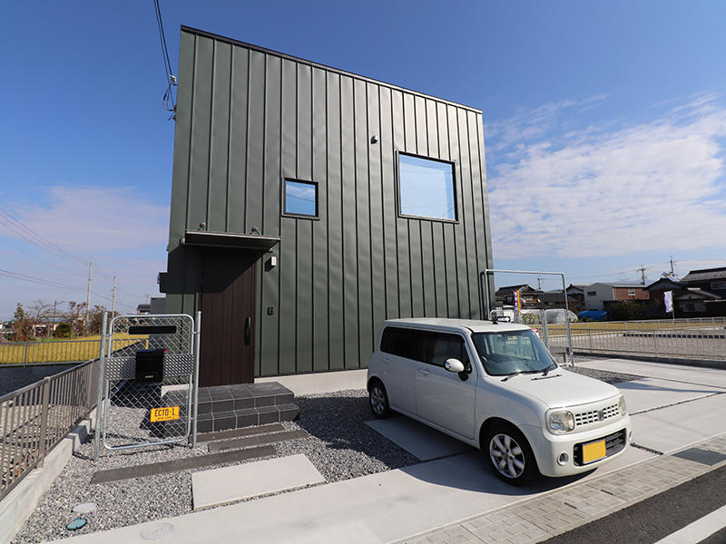 新築ゼロキューブ　グリーンの外壁｜滋賀で新築建てるなら匠工房