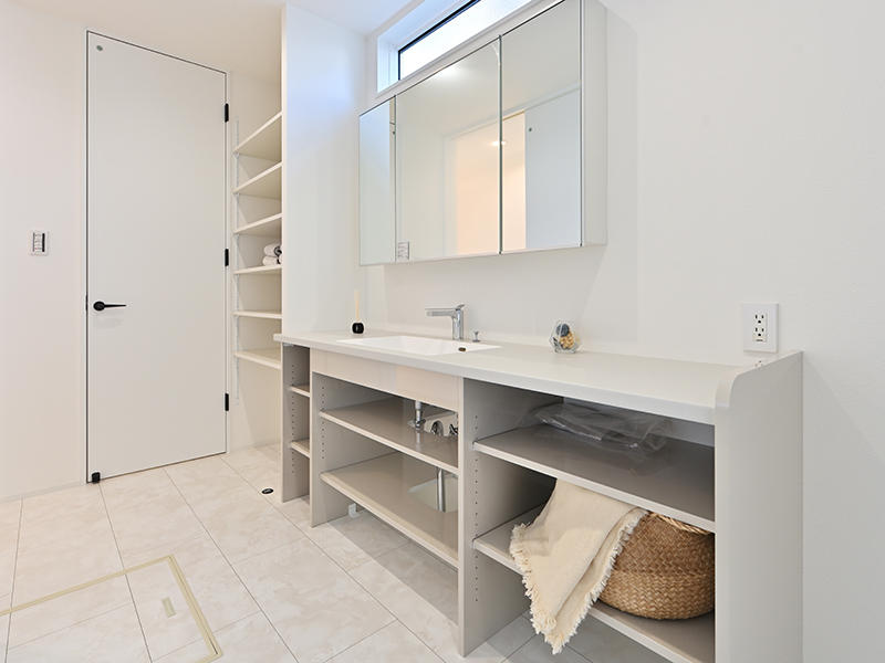 注文住宅新築完成　洗面脱衣室｜滋賀で家を建てるなら匠工房