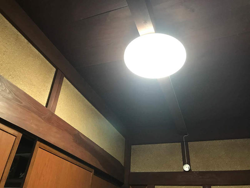 施工後　廊下の照明