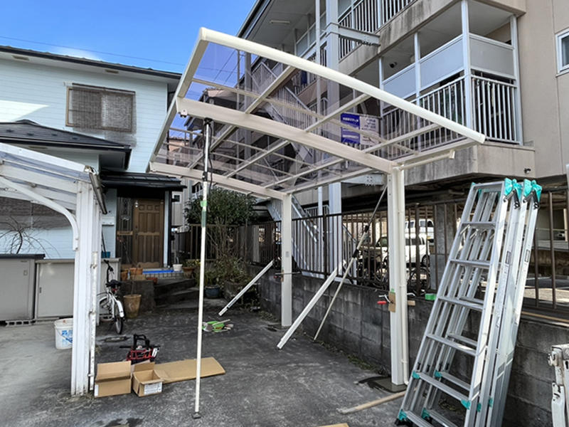 東近江市カーポートリフォーム施工事例