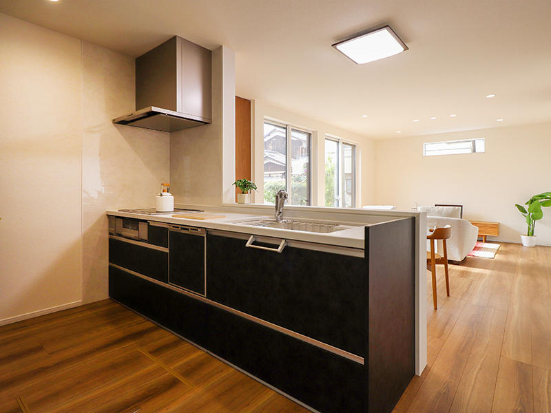 注文住宅新築完成　システムキッチン｜滋賀で家を建てるなら匠工房