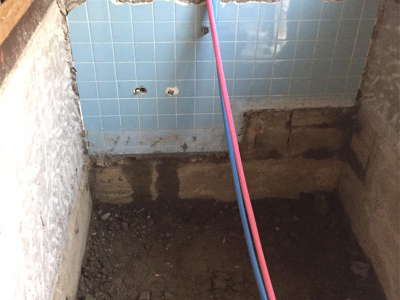 滋賀　施工事例　工事中　浴室