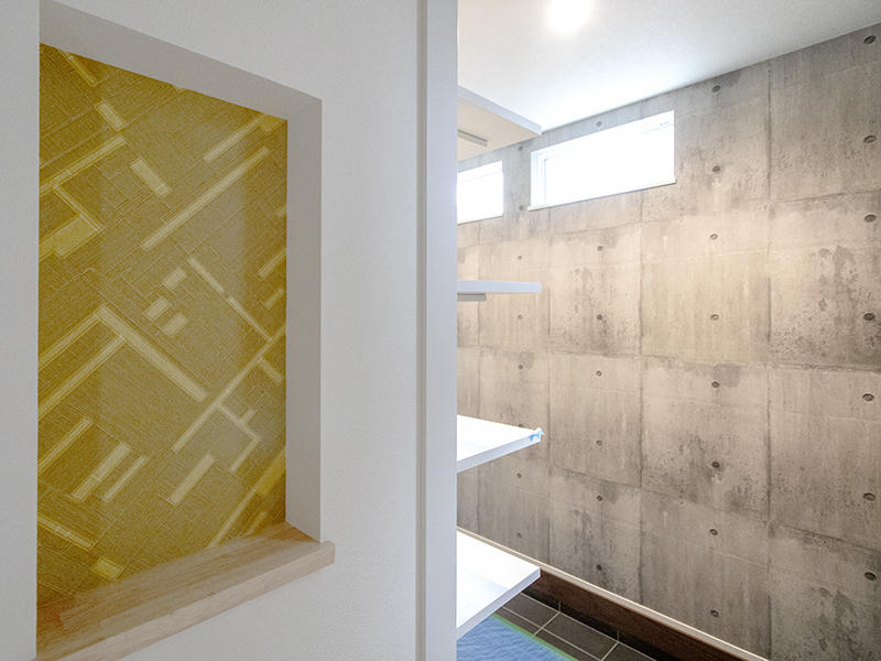 注文住宅新築完成　入口ニッチ｜滋賀で家を建てるなら匠工房