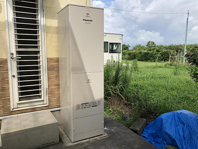 お風呂リフォーム完成　エコキュート　パナソニック　HE-NSU46JQS｜滋賀でリフォームするなら匠工房